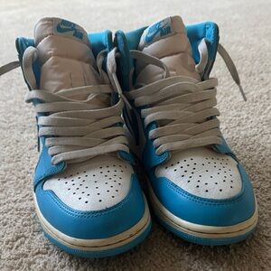 Nike Kids Sky Blue and White High-Top Sneakers